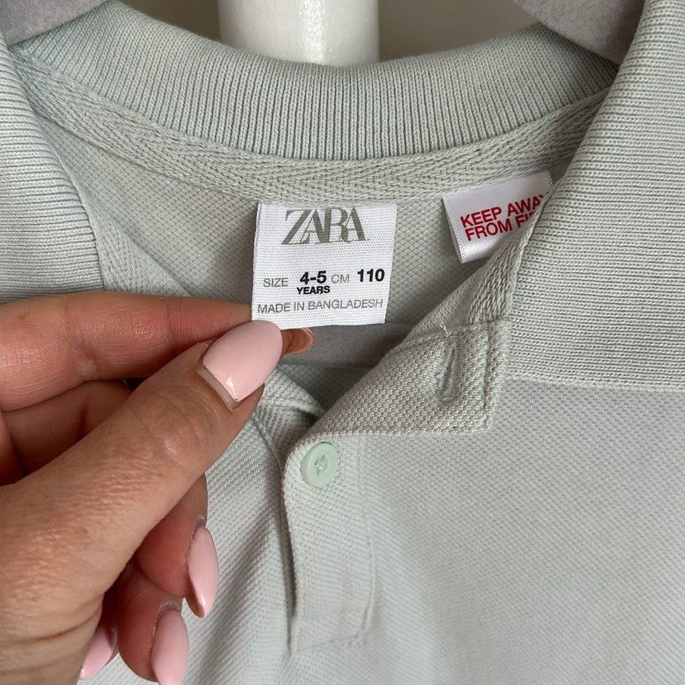 Zara Short Sleeve Polo Shirt 4-5 Years - Picture 2 of 10